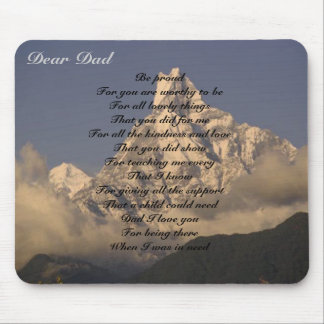 Dear dad father's day tribute mouse pad
