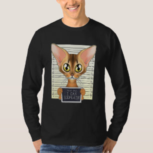 Dear Dad I Can Explain I Abyssinian Cat Dad I Abys T-Shirt