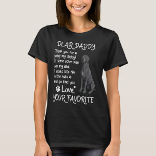 Dear Daddy Great Dane Dog Dad Father's Day T-Shirt