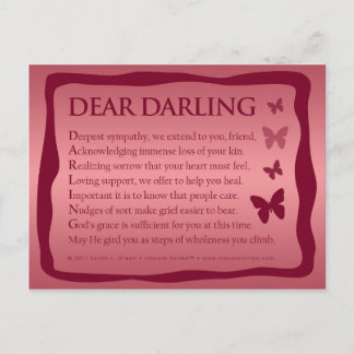 Dear Darling (Acrostic) Postcard