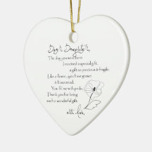 Dear Daughter Heart Ornament