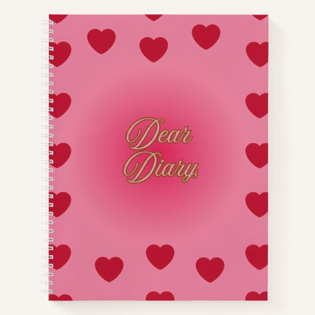 "Dear Diary" Spiral Notebook  (Front)