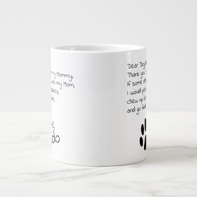 Dear Dog Mum Dad Personalised Pet Name Coffee Mug (Front)