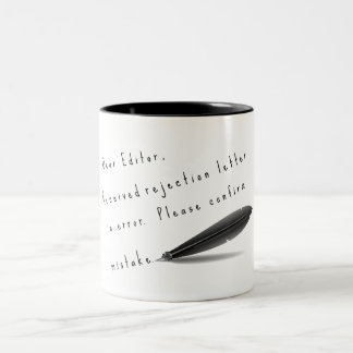 Dear Editor, inspiration for writers Two-Tone Coffee Mug