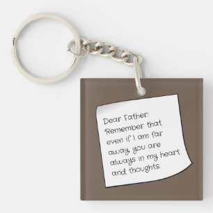 Dear Father Keychain (2) (Gift From the Distance)