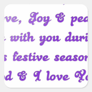 "Dear Friend" Festive Season Greeting Square Sticker