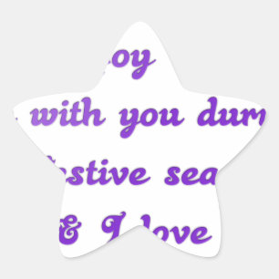 "Dear Friend" Festive Season Greeting Star Sticker