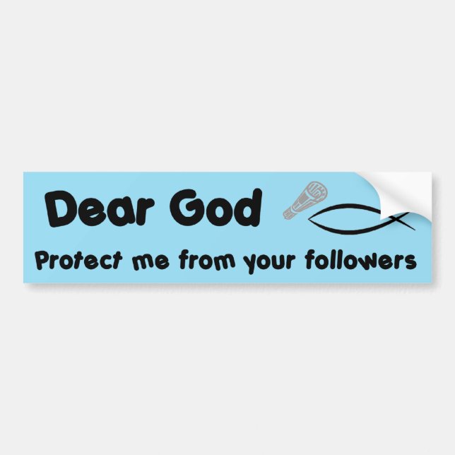 Dear God Bumper Sticker (Front)