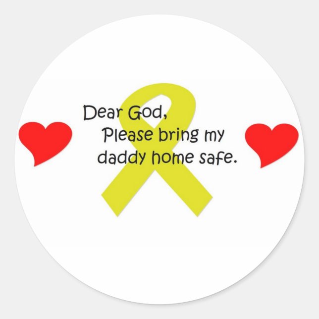 Dear God Classic Round Sticker (Front)