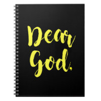 Dear God Journal (blk/yel)