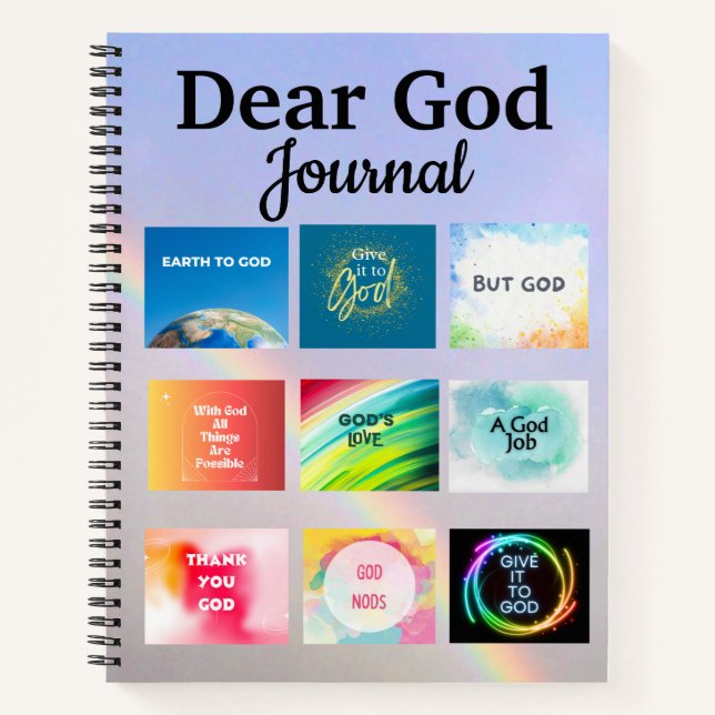 Dear God Spiral Notebook Journal (Front)