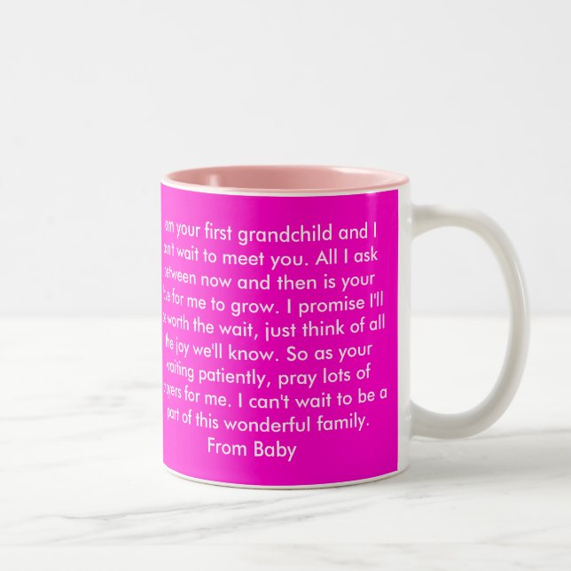 Dear Grandma, First GrandChild Two-Tone Coffee Mug (Right)