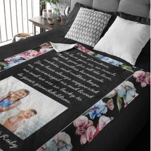 Dear Grandma   Photo & Letter Personalised Fleece Blanket