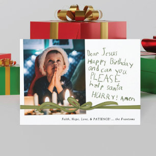 Dear Jesus Photo Christmas Card