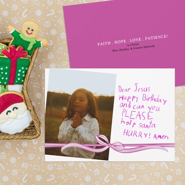Dear Jesus Photo Christmas Card (Creator Uploaded)