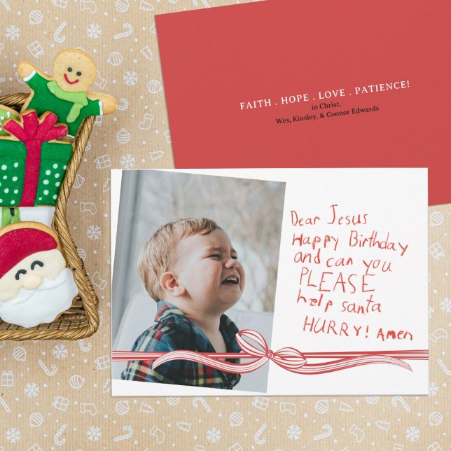 Dear Jesus Photo Christmas Card (Creator Uploaded)