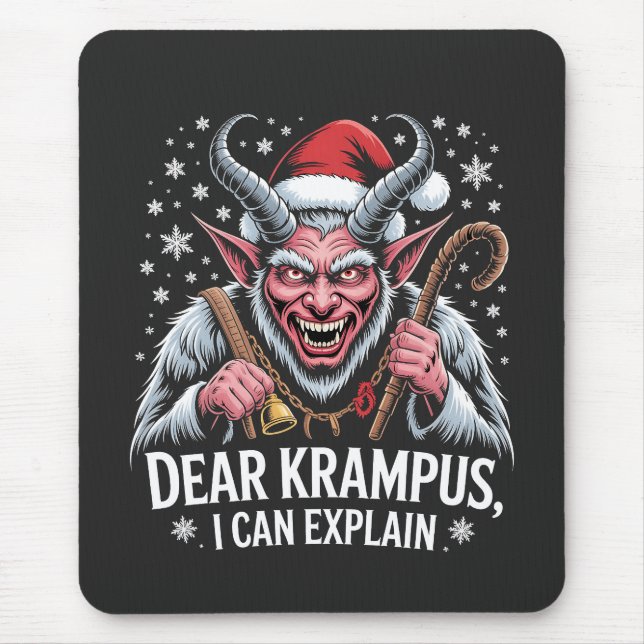 Dear Krampus I Can Explain Christmas Santa  Mouse Pad (Front)