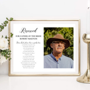 Dear Lord Father of Bride Photo Memorial Wedding Poster