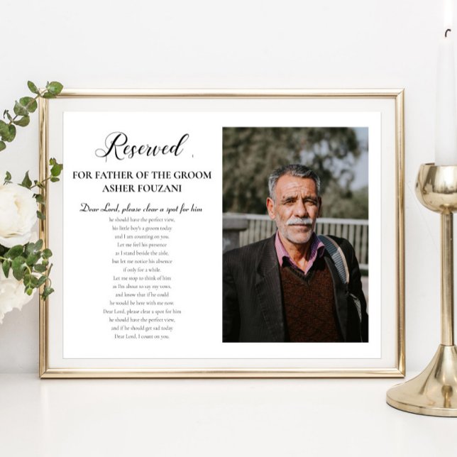 Dear Lord Father of Groom Photo Memorial Wedding Poster (Creator Uploaded)