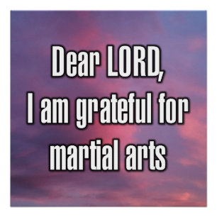 Dear LORD, I am grateful for martial arts Poster