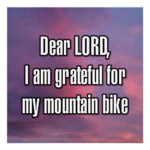 Dear LORD, I am grateful for my mountain bike Poster