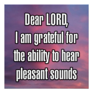 Dear LORD, I am grateful for the ability to... Poster