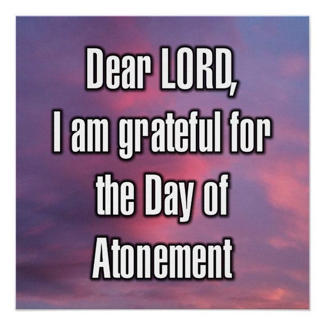 Dear LORD, I am grateful for the Day of... Poster (Front)