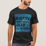 Dear Math Grow Up and Solve Your Own Problem Quote T-Shirt<br><div class="desc">The funny quote - Dear Math,  Grow Up and Solve Your Own Problem - creates a humourous t-shirt for any math teacher or mathematician. It is written over a distressed blueprint that contains a complicated equation in white print.</div>