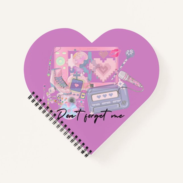 Dear Memories – Pink Y2K Nostalgic Notebook (Front)