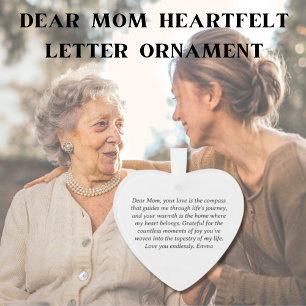 Dear Mom Heartfelt Note Ornament