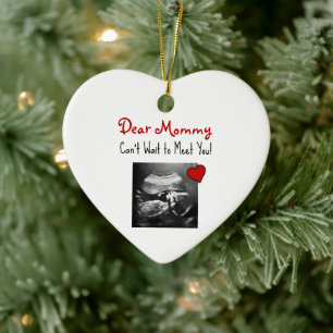 Dear Mommy Can't Wait to Meet You! Ceramic Tree Decoration