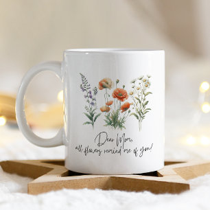 Dear Mum All Flowers Remind Me Of You Coffee Mug