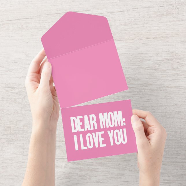Dear Mum I Love You All In One Invitation (Tearaway)