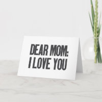 Dear Mum I Love You