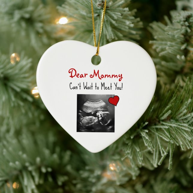 Dear Mummy Can't Wait to Meet You! Ceramic Tree Decoration (Tree)