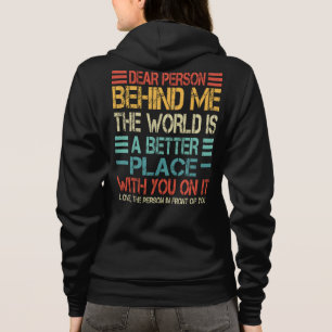 Dear person behind me Full-Zip Hoodie
