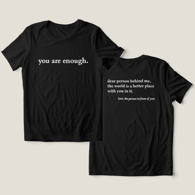 Dear Person Behind Me Love Men Women  Tri-Blend Shirt (Design Front & Back)