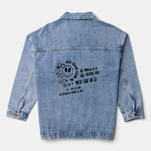 Dear Person Behind Me Motivational Groovy Saying Denim Jacket