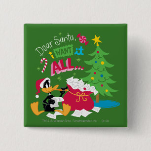 Dear Santa 15 Cm Square Badge