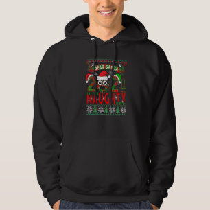 Dear Santa 2021 Is The Naughty One  Vaccinated San Hoodie