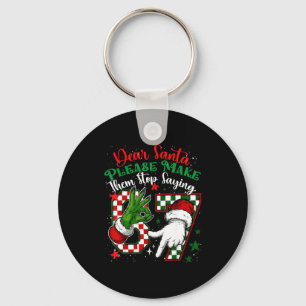 Dear Santa 67 Funny Christmas Six Seven 6-7 Meme M Key Ring