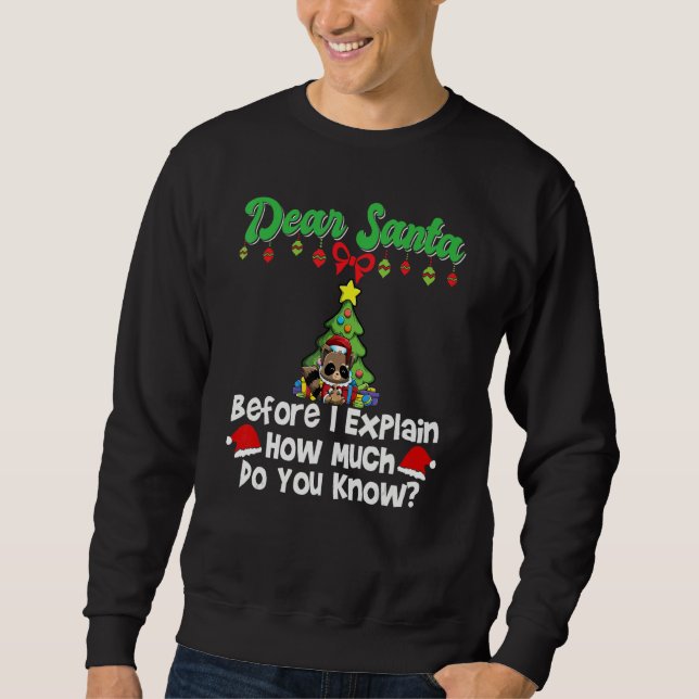 Dear Santa Before I Explain How Much Do You Know_2 Sweatshirt (Front)