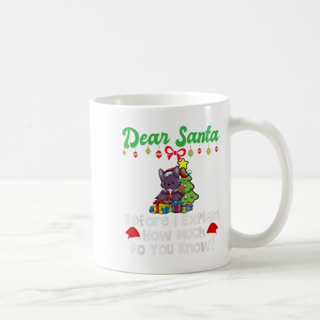 Dear Santa Before I Explain How Much Do You Know  Coffee Mug (Right)