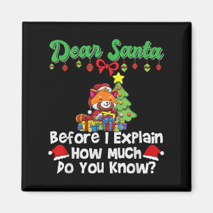 Dear Santa Before I Explain How Much Do You Know Magnet