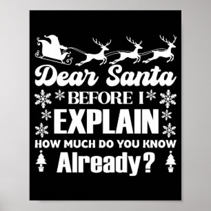 Dear Santa Before I Explain How Much Do You Know  Poster