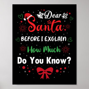 Dear Santa Before I Explain How Much Do You Know X Poster