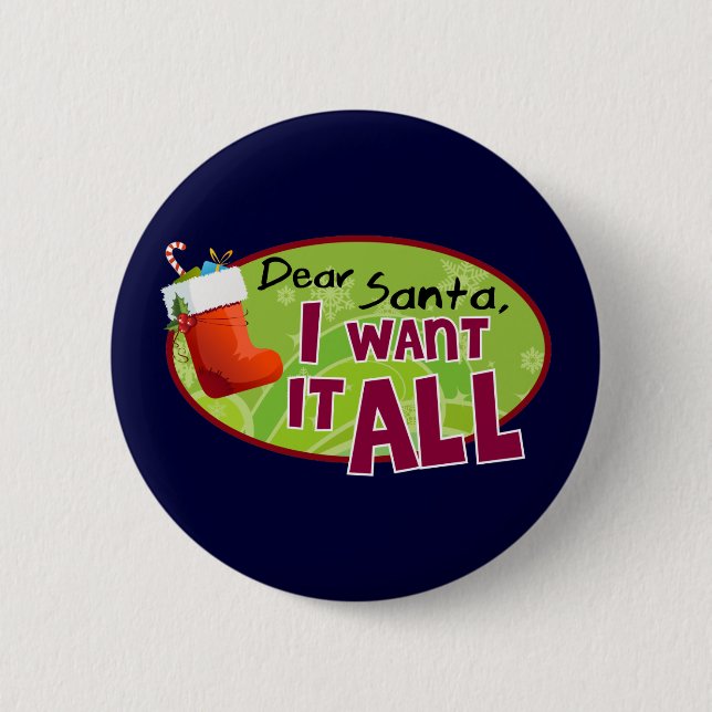 Dear Santa Button (Front)