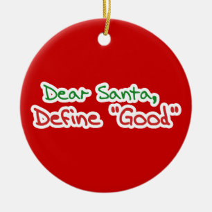 Dear Santa Ceramic Tree Decoration