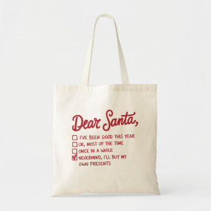 Dear Santa - Christmas Design Tote Bag