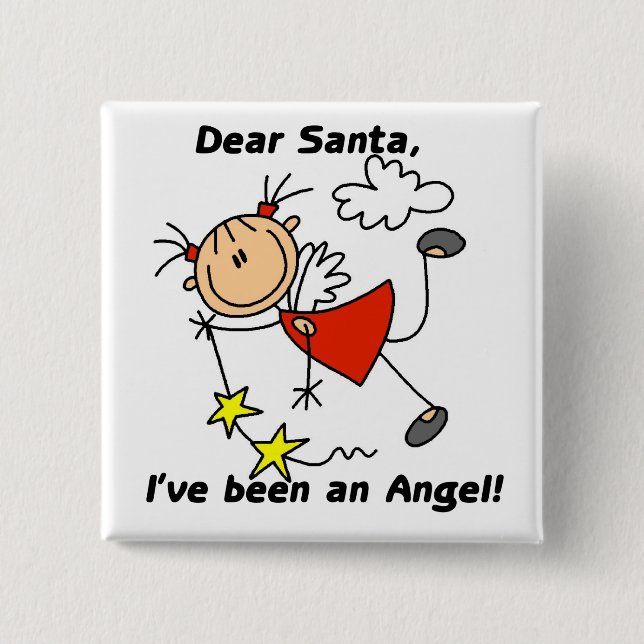 Dear Santa Christmas Tshirts and Gifts 15 Cm Square Badge (Front)